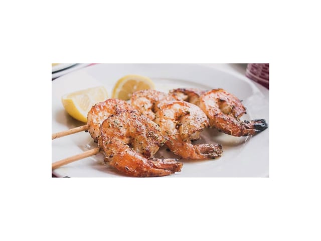 Shrimp Souvlaki.