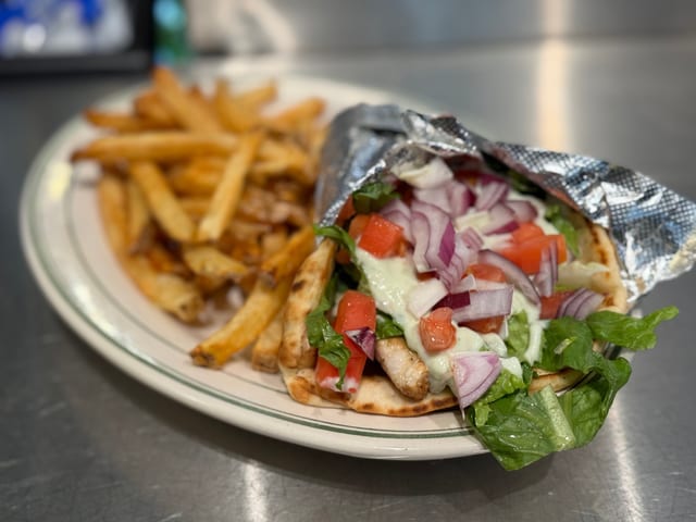 Chicken Gyro Pita Sandwich.